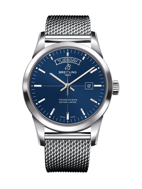 breitling transocean day date blue - v7f|a45310.